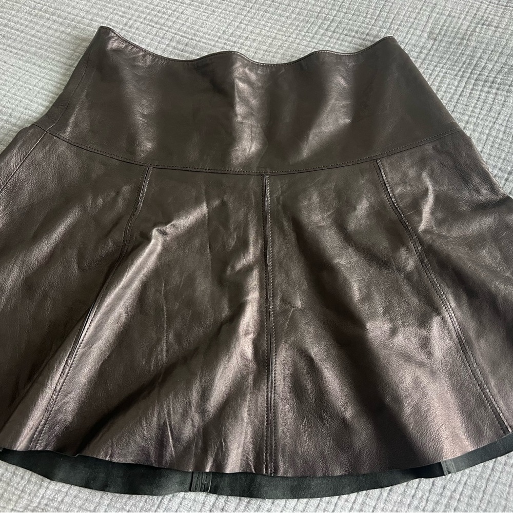 Elegant black Leather Skirt
